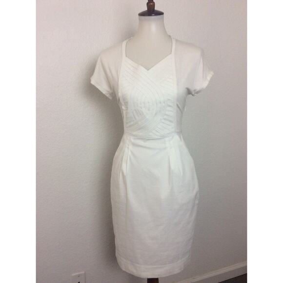 BCBGMAXAZRIA Dress Sheath Bodycon Pleated Doree Stretch - Picture 1 of 11